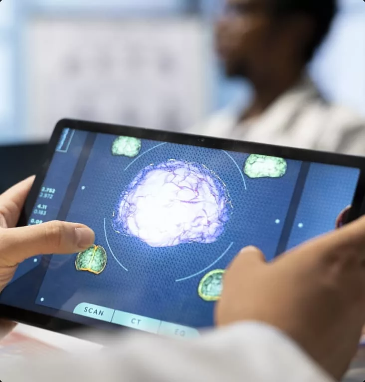 Hint of Vanilla Whipped Tallow 8 a doctor looking at a tablet with imaging